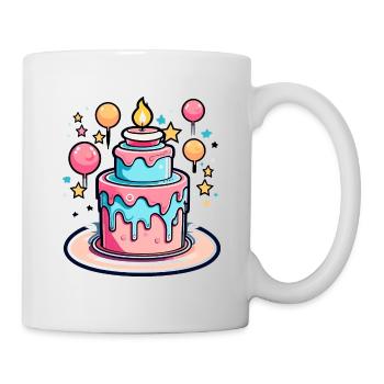 Birthday Cake Illustration - Mug - white - Right