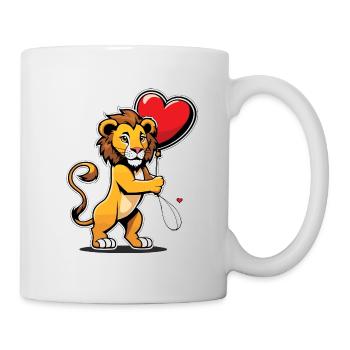 Lion Heart - Valentine's Day - Mug - white - Right