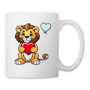 Lion Heart - Valentine's Day - Mug - white - Right
