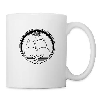Süße Katzen als Liebespaar, Ich liebe dich - Tasse - Weiß - Rechts