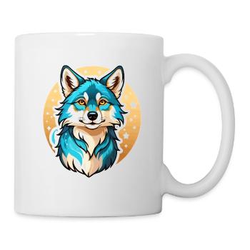 Wolf Fantasy Illustration - Mug - white - Right