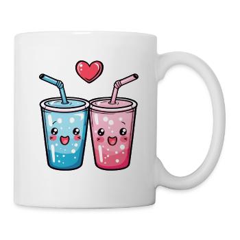 Soft DrinkCouple Love Drink Heart Funny - Mug - white - Right