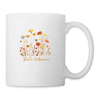Beste Hebamme! Personalisierbares Design - Tasse - Weiß - Rechts