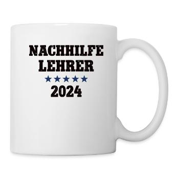 Nachhilfelehrer 2024 Lehrer Schule Nachhilfe - Tasse - Weiß - Rechts
