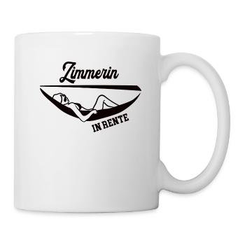 Zimmerin in Rente Rentenbeginn Zimmerei Holzbau - Tasse - Weiß - Rechts