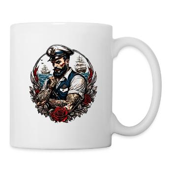 Matrose / Schiffsbesatzung / Decksmann / Anker - Tasse - Weiß - Rechts