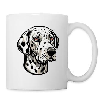 Dalmatien / Chien / Animal / Animal de compagnie / Aboiement - Mug blanc - blanc - Droite