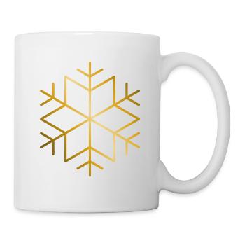 flocon de neige doré - Mug blanc - blanc - Droite
