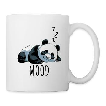 Sleeping panda with "Mood" lettering - Mug - white - Right