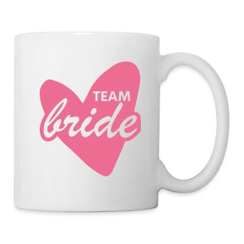 Logo de l’équipe Cœur de Mariée rose - Mug blanc - blanc - Droite