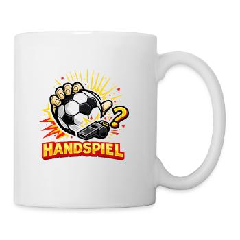 Handspiel Fußball - Tasse - Weiß - Rechts