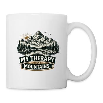 My Therapy Has Mountains | Hiking Design - Tasse - Weiß - Rechts