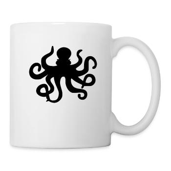 Krake / Tintenfisch / Calamari / Oktopus Tentakel - Tasse - Weiß - Rechts