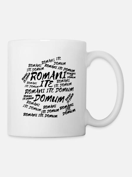 Romani ite domum - schwarz - Tasse - Weiß