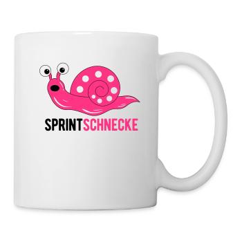 Jogging sprint snail as a gift for runner - Mug - white - Right