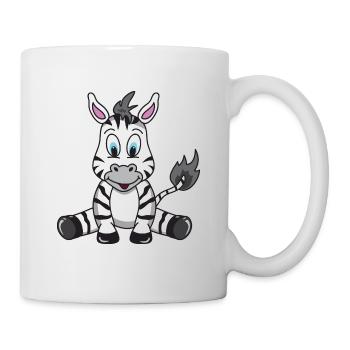 Lustiges Niedliches Cooles Baby Zebra Afrika - Tasse - Weiß - Rechts