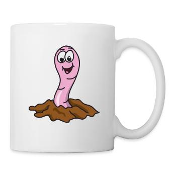 Funny Cute Cool Earthworm - Mug - white - Right