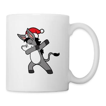 Weihnachten Dabbing Dab Esel - Tasse - Weiß - Rechts