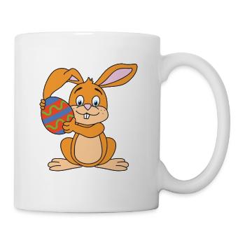 Ostermotiv Ostern Osterhase - Tasse - Weiß - Rechts