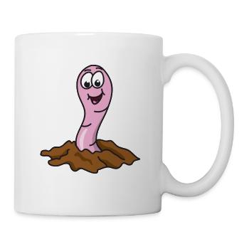 Ver de terre - Mug blanc - blanc - Droite