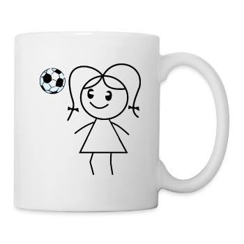 soccer girl - Mug blanc - blanc - Droite