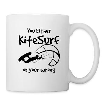 Kitesurf Vous soit Kitesurf ou votre tort - Mug blanc - blanc - Droite