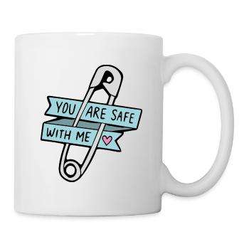 Vous êtes en sécurité avec moi Idée cadeau - Mug blanc - blanc - Droite