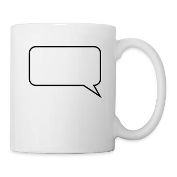 Ballon / / dessin animé / / dire / / déclaration - Mug blanc - blanc - Droite