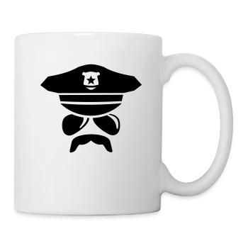 Cop - policier - Mug blanc - blanc - Droite