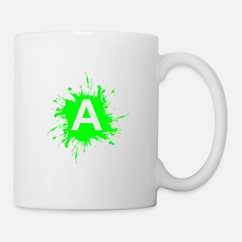 Team A Buchstabe A Anfangsbuchtabe - Tasse - Weiß
