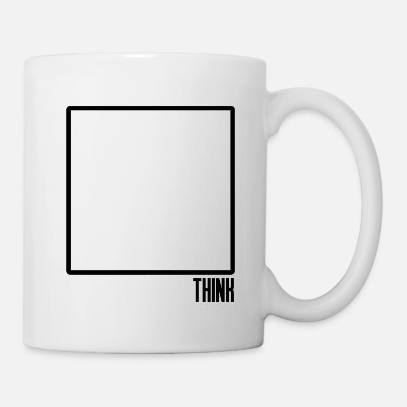 Think Outside the Box Minimal Art Illustration - Tasse - Weiß