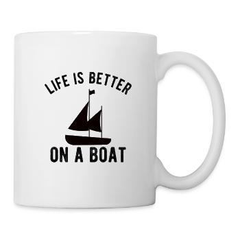 BATEAU: La vie est meilleure sur un bateau - Mug blanc - blanc - Droite