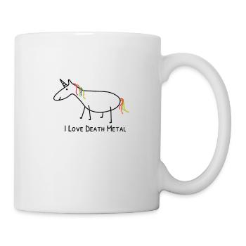 I love death metal unicorn - Mug - white - Right