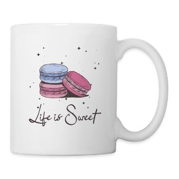 Macarons life is sweet - Mug - white - Right
