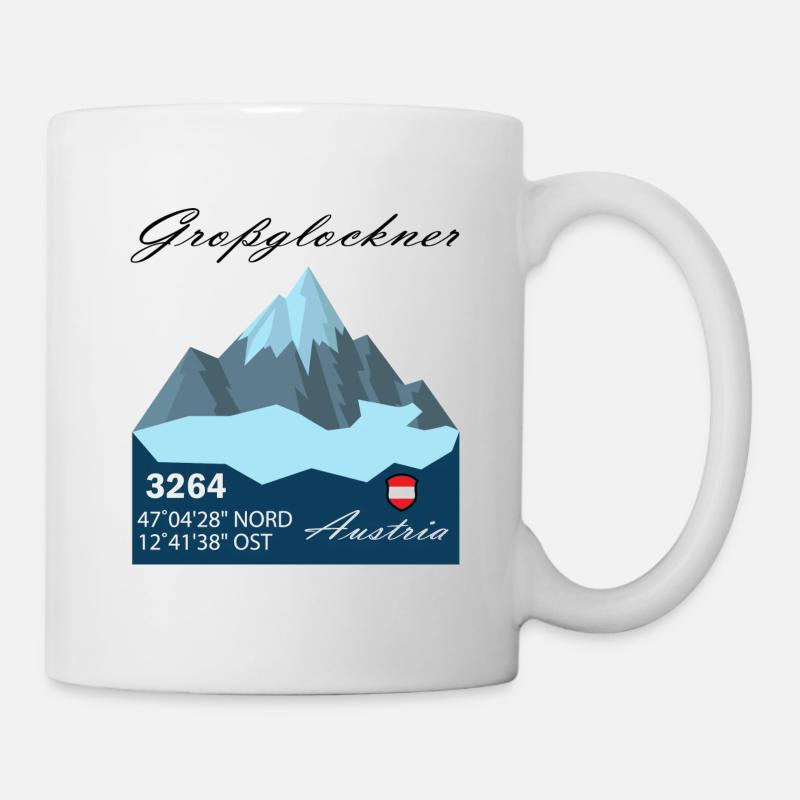 Großglockner austria Skifahren Geschenk Urlaub - Tasse - Weiß