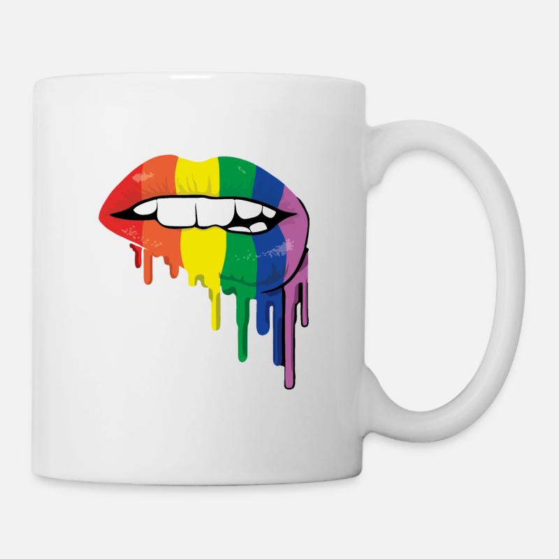 LGBTI Lippen - Tasse - Weiß