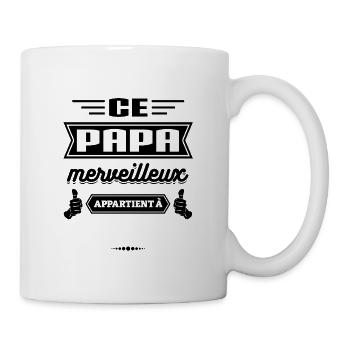CADEAU PAPA À PERSONNALISER - Mug blanc - blanc - Droite