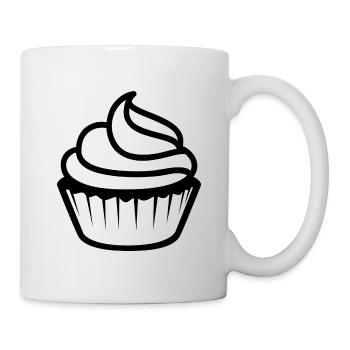 Muffin - Tasse - Weiß - Rechts