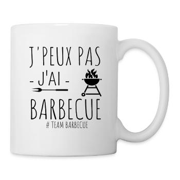 t shirt barbecue j'peux pas j'ai barbecue cadeau. - Mug blanc - blanc - Droite