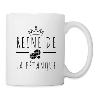T shirt petanque reine de la petanque cadeau. - Mug blanc - blanc - Droite