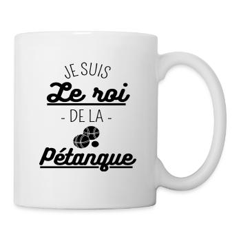 T shirt petanque roi de la pétanque cadeau - Mug blanc - blanc - Droite