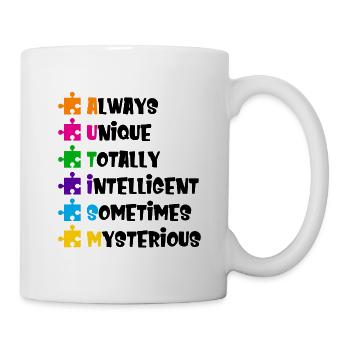 Sensibilisation à l'autisme - Mug blanc - blanc - Droite