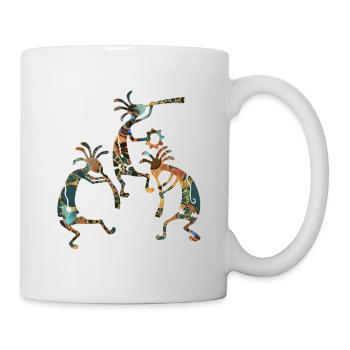 Native Americans - Kokopelli Musicans Trio 3 - Mug - white - Right