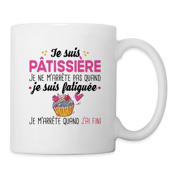 Pâtissière Pâtisserie Pâtisseries Métier Humour - Mug blanc - blanc - Droite