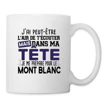 2022 Mont Blanc Montagne Randonnée Alpes Humour - Mug blanc - blanc - Droite