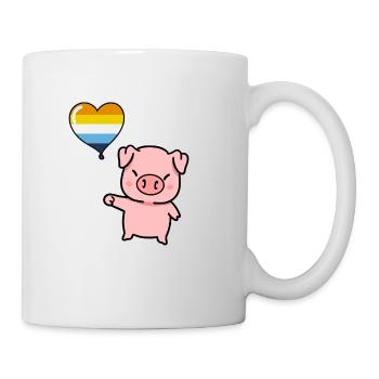 Pig Heart Balloon Aroace Pride - Mug - white - Right