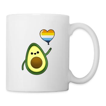Avocado with Aroace Pride Balloon - Mug - white - Right