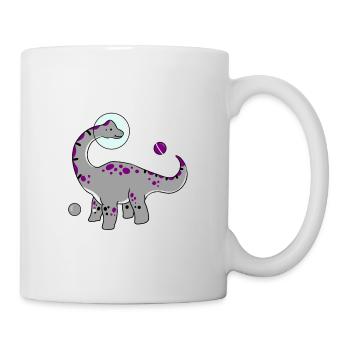 Ace Pride Dinosaurier Asexual Space - Tasse - Weiß - Rechts