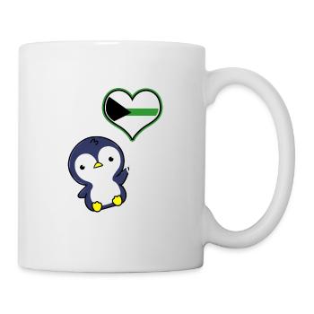 Penguin Balloon Demiromantic Pride - Mug blanc - blanc - Droite