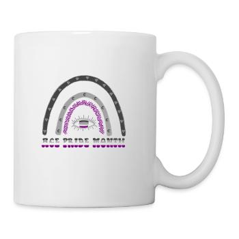 Boho Rainbow Happy Ace Pride Monat Asexuell - Tasse - Weiß - Rechts